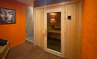 Sauna du spa Coraline fondettes