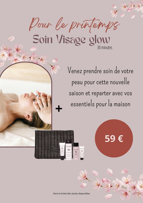Offre soin du visage glow institut spa coraline